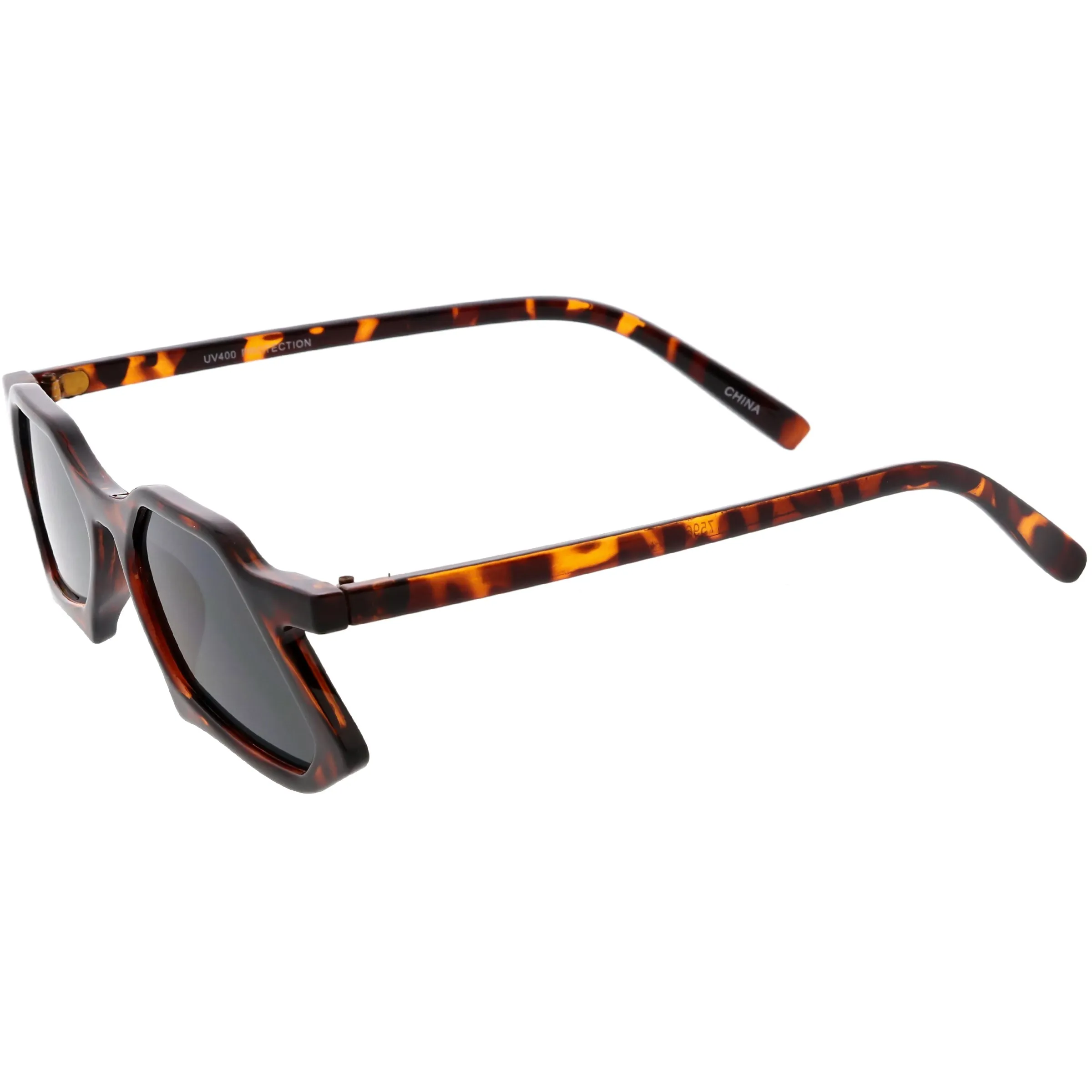 Retro Unique Groovy Geometric High Temple Sunglasses C949
