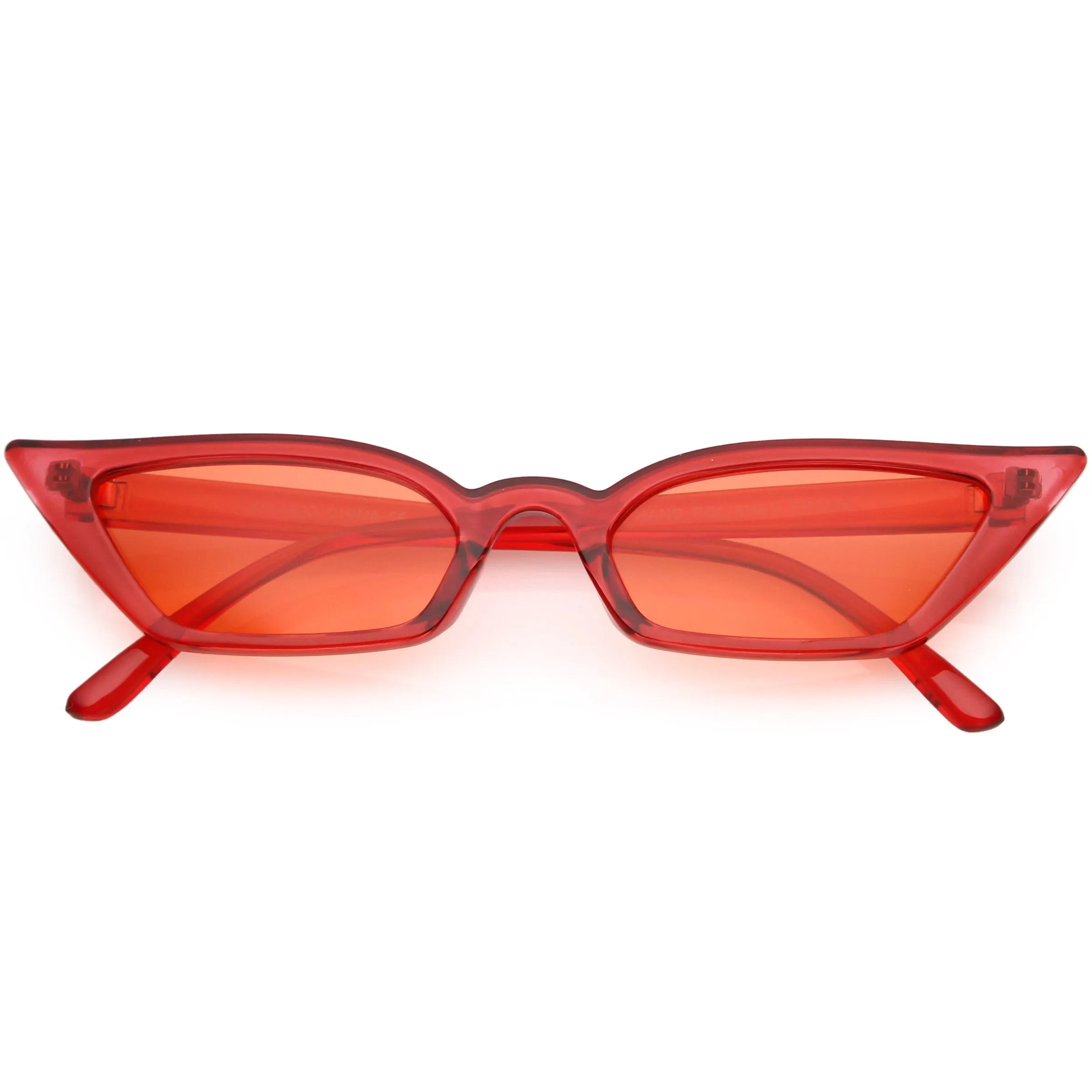 Retro Women's Translucent Thin Cat Eye Color Tone Sunglasses C663