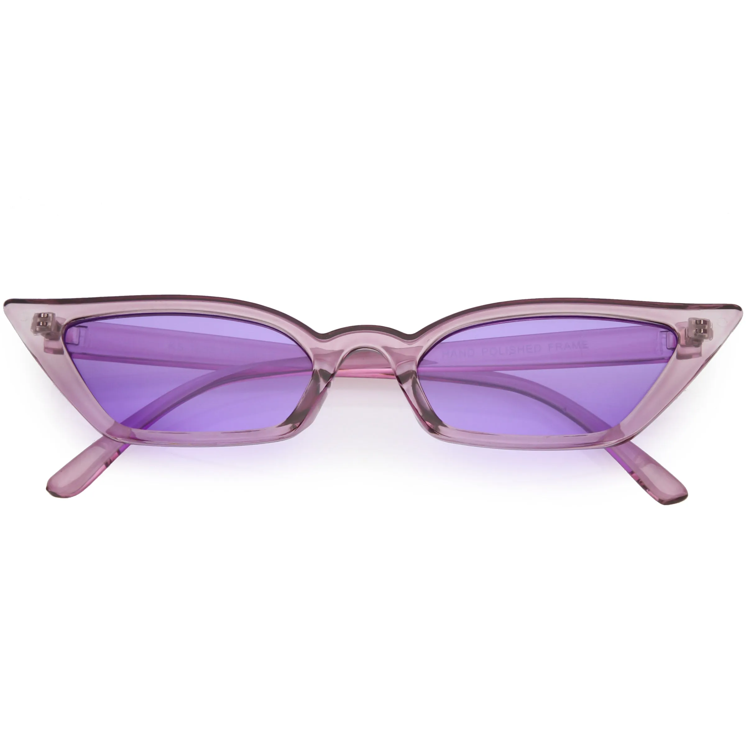 Retro Women's Translucent Thin Cat Eye Color Tone Sunglasses C663