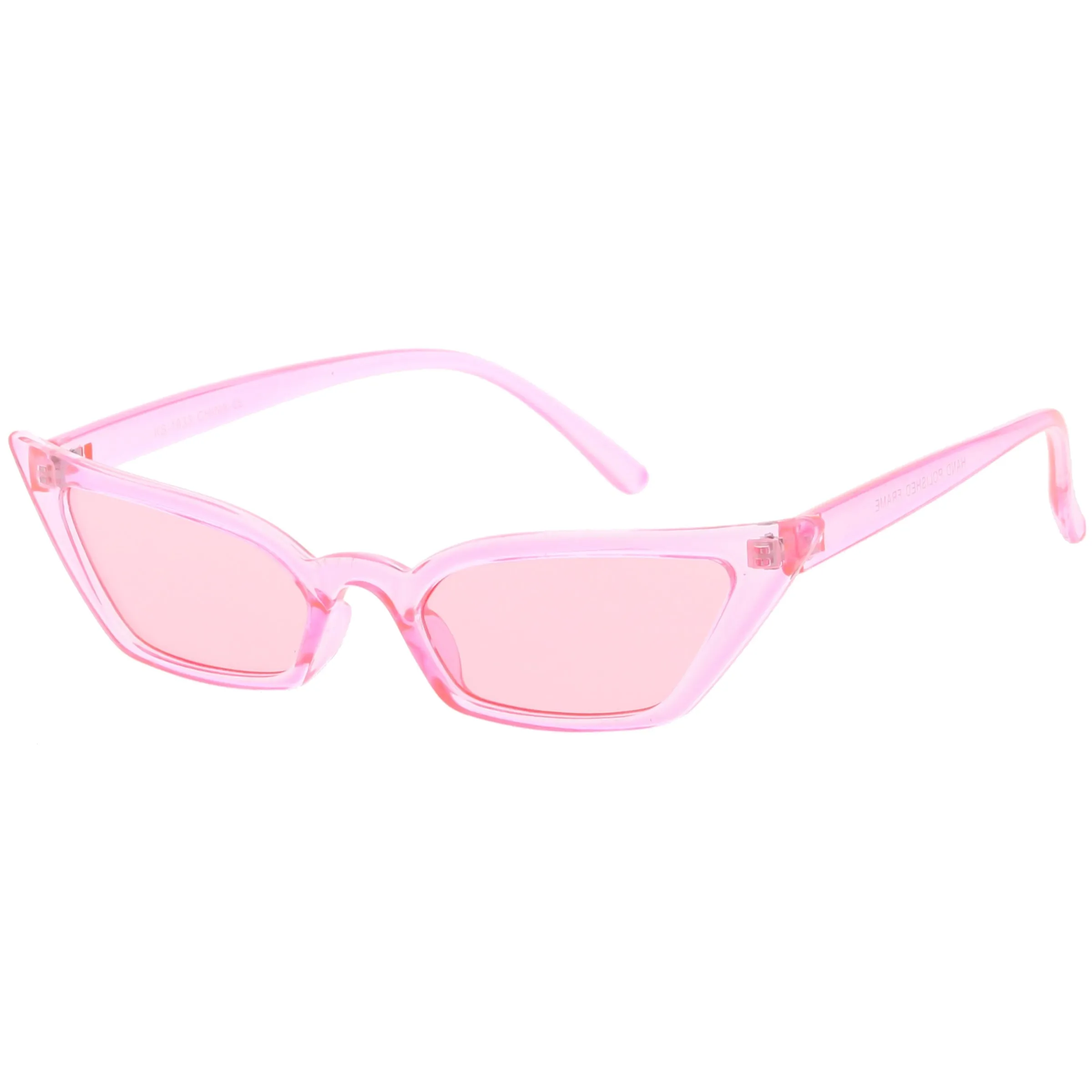 Retro Women's Translucent Thin Cat Eye Color Tone Sunglasses C663