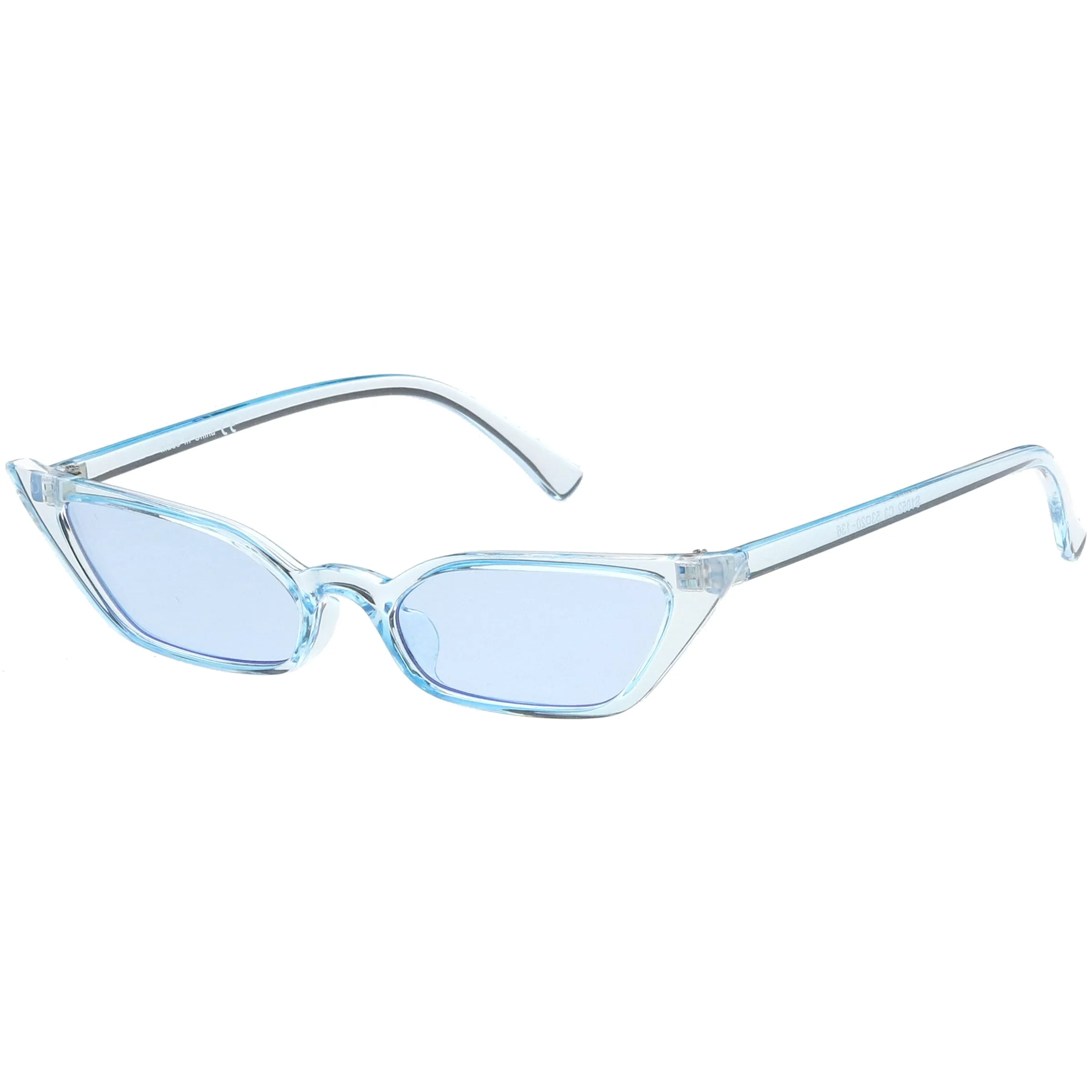 Retro Women's Translucent Thin Cat Eye Color Tone Sunglasses C663