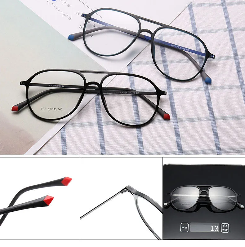 Reven Jate Unisex Full Rim Oval Acetate Eyeglasses 1116