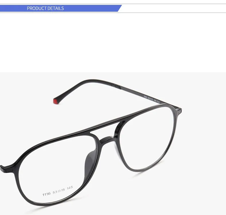 Reven Jate Unisex Full Rim Oval Acetate Eyeglasses 1116