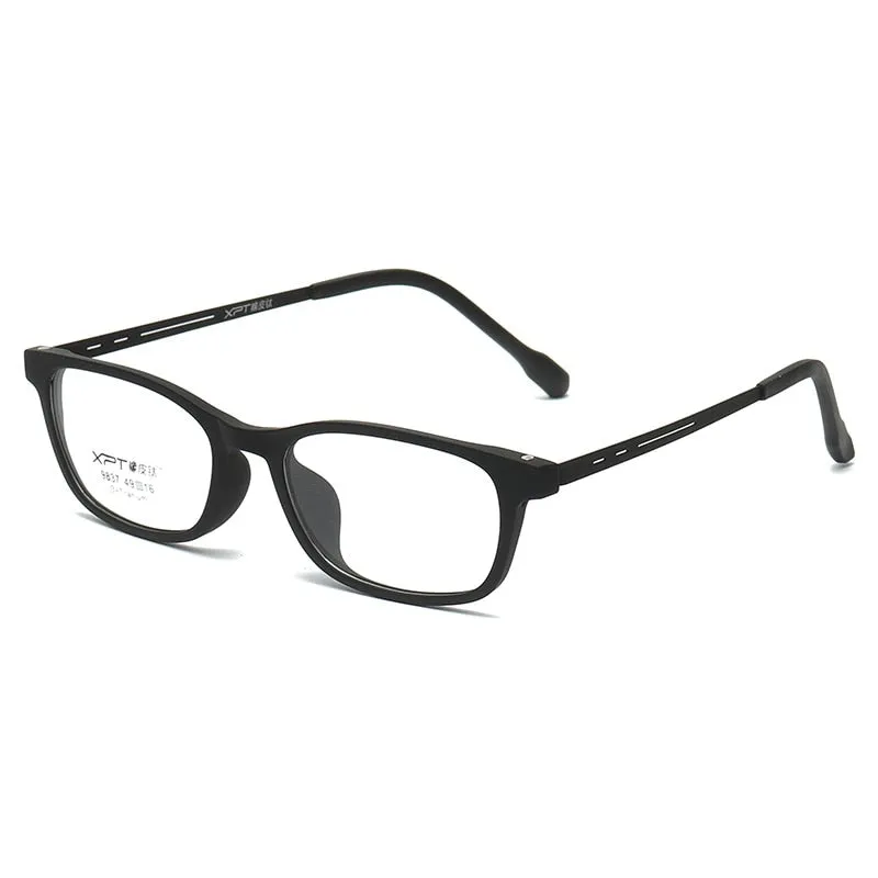 Reven Jate Unisex Full Rim Small Square Titanium Eyeglasses 9837
