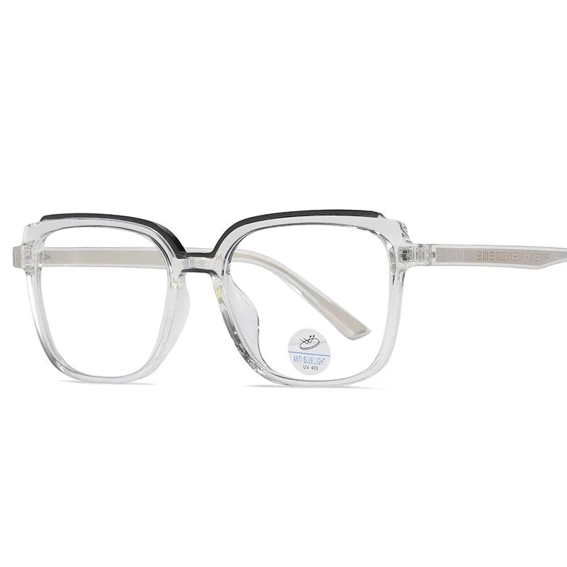 Reven Jate Unisex Full Rim Square Acetate Eyeglasses 81229