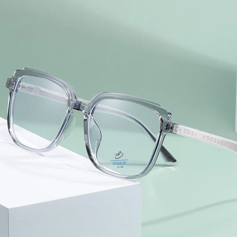 Reven Jate Unisex Full Rim Square Acetate Eyeglasses 81229