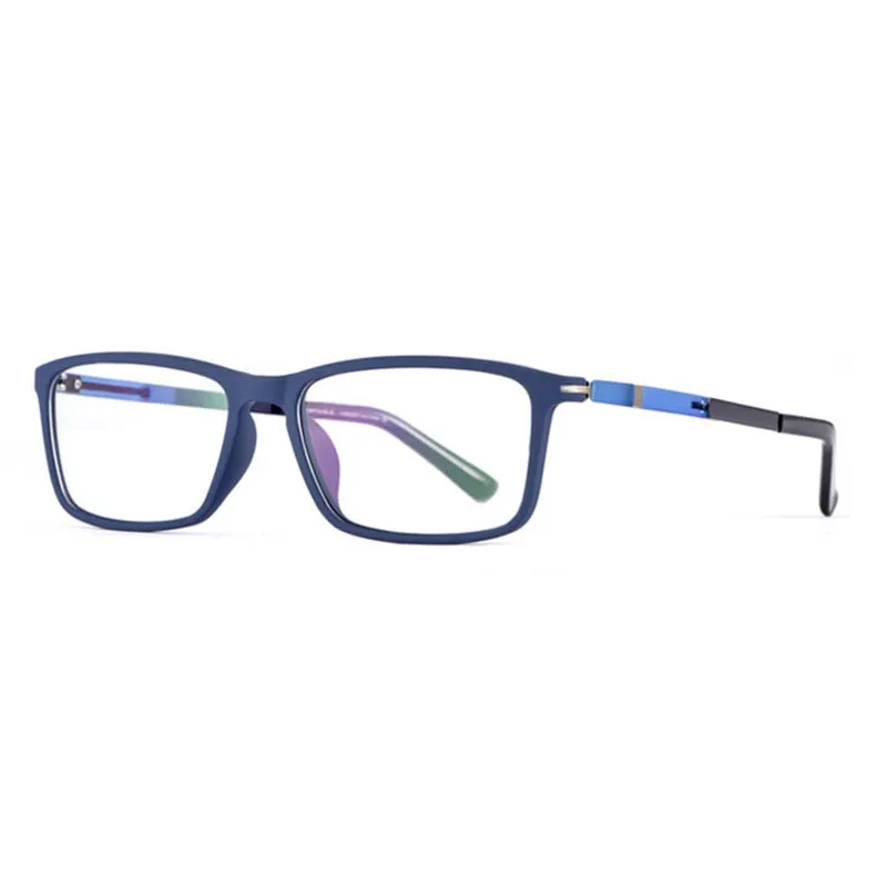 Reven Jate Unisex Full Rim Square Tr 90 Eyeglasses D006