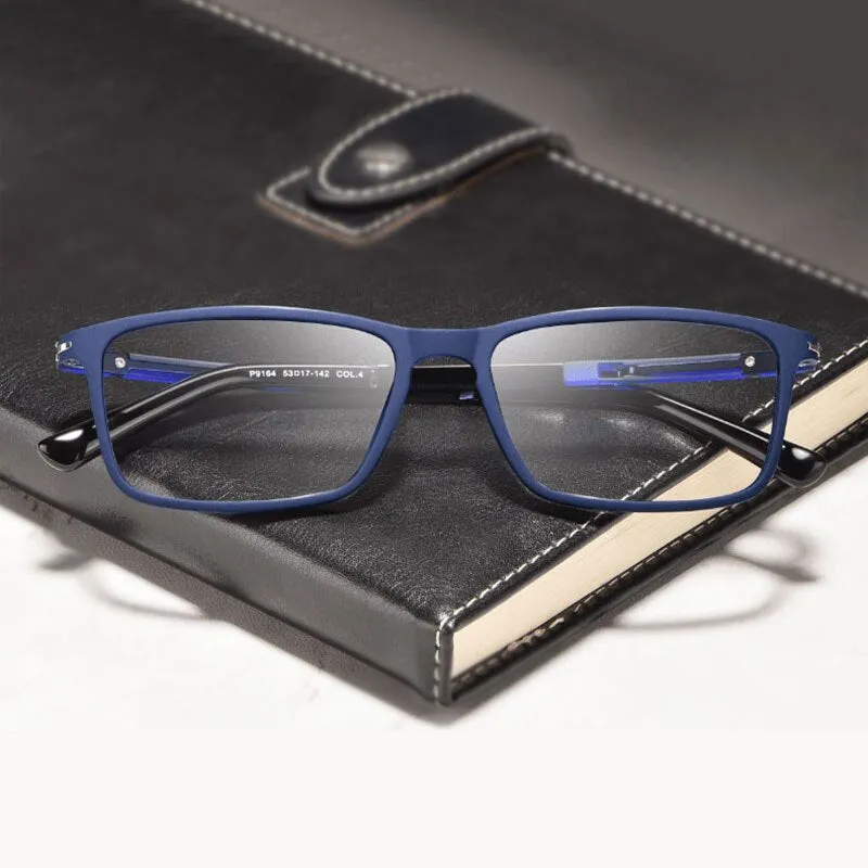 Reven Jate Unisex Full Rim Square Tr 90 Eyeglasses D006
