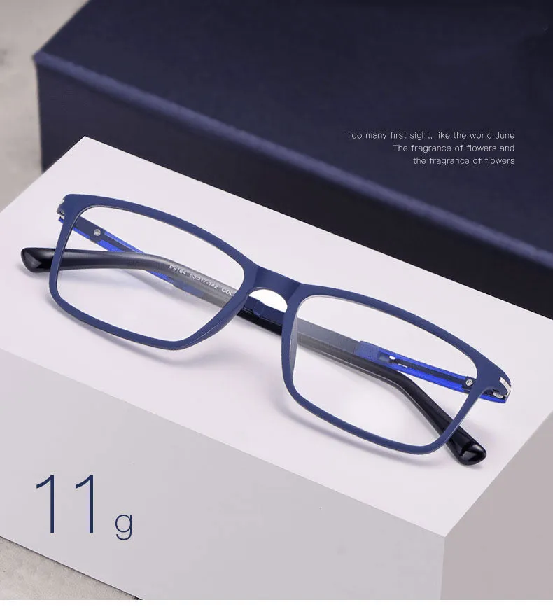Reven Jate Unisex Full Rim Square Tr 90 Eyeglasses D006