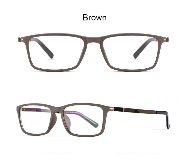 Reven Jate Unisex Full Rim Square Tr 90 Eyeglasses D006