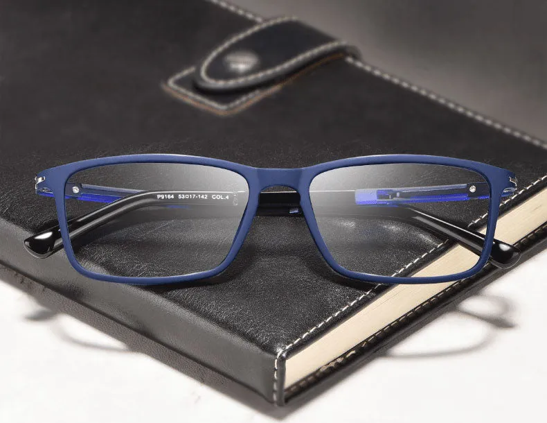 Reven Jate Unisex Full Rim Square Tr 90 Eyeglasses D006