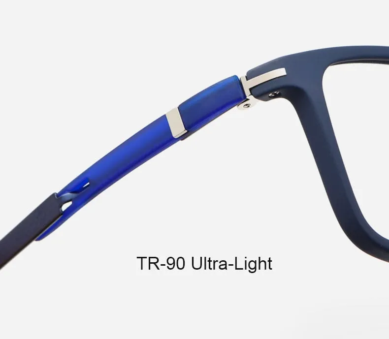 Reven Jate Unisex Full Rim Square Tr 90 Eyeglasses D006