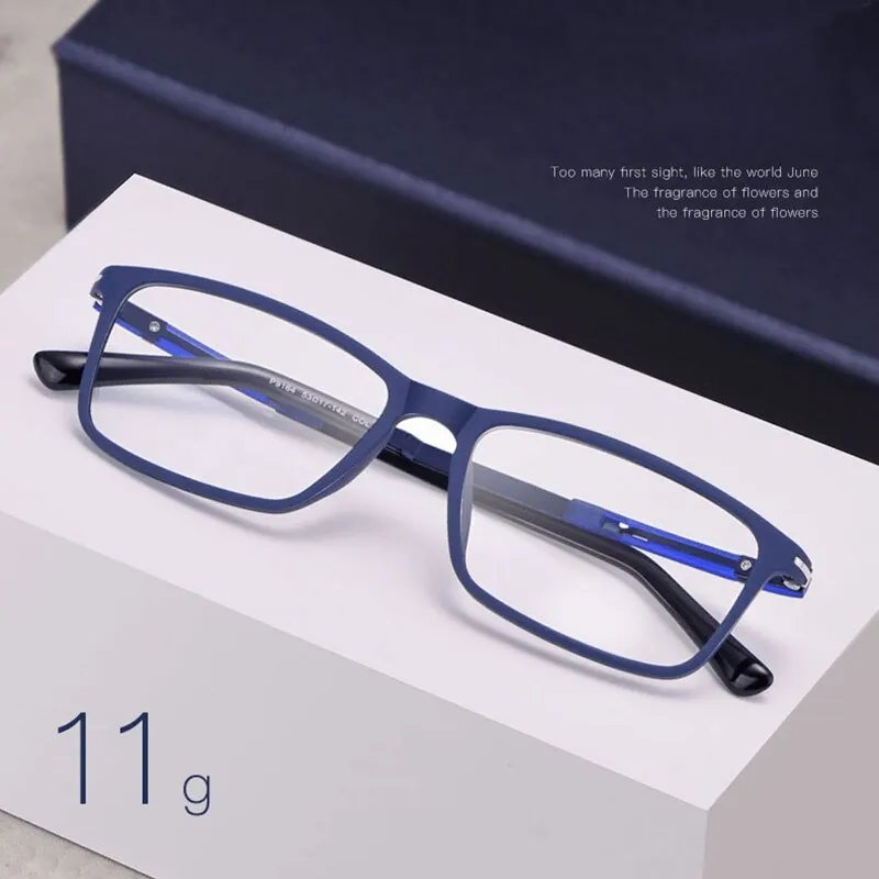 Reven Jate Unisex Full Rim Square Tr 90 Eyeglasses D006