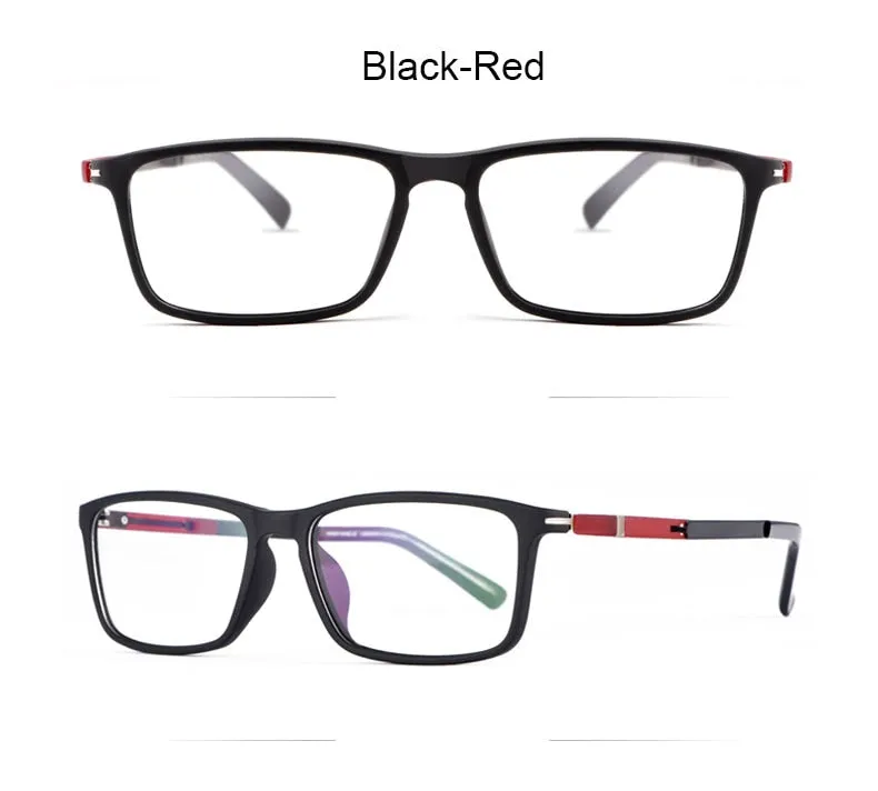 Reven Jate Unisex Full Rim Square Tr 90 Eyeglasses D006