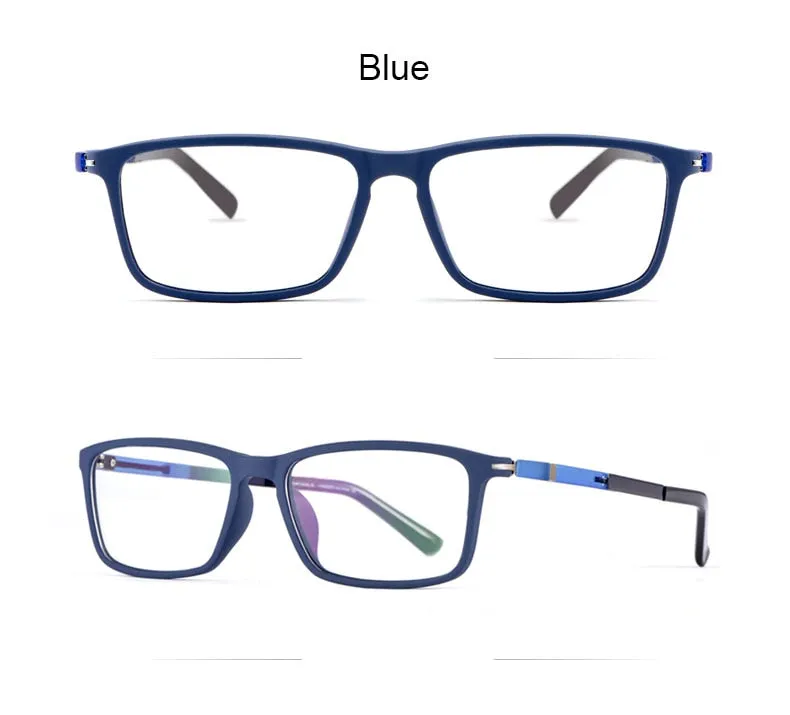 Reven Jate Unisex Full Rim Square Tr 90 Eyeglasses D006