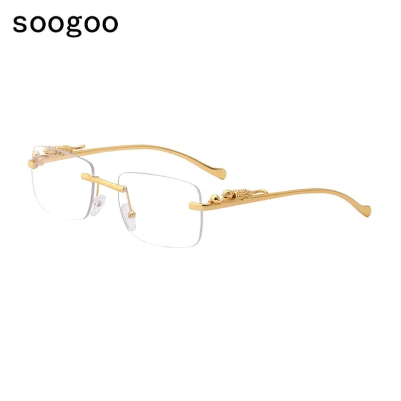 Rimless Rectangle Luxury  Sunglasses