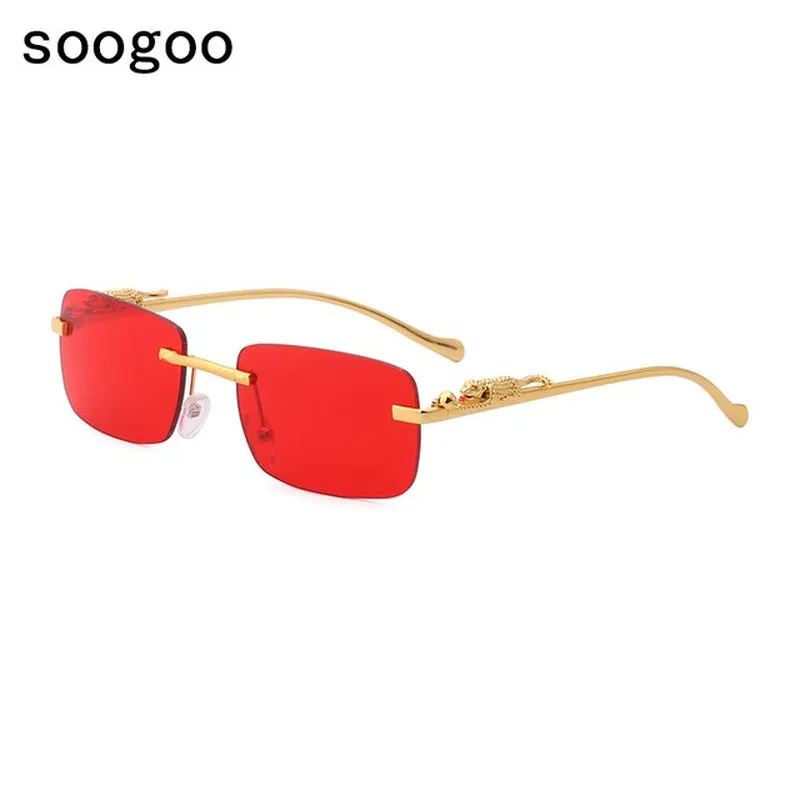 Rimless Rectangle Luxury  Sunglasses