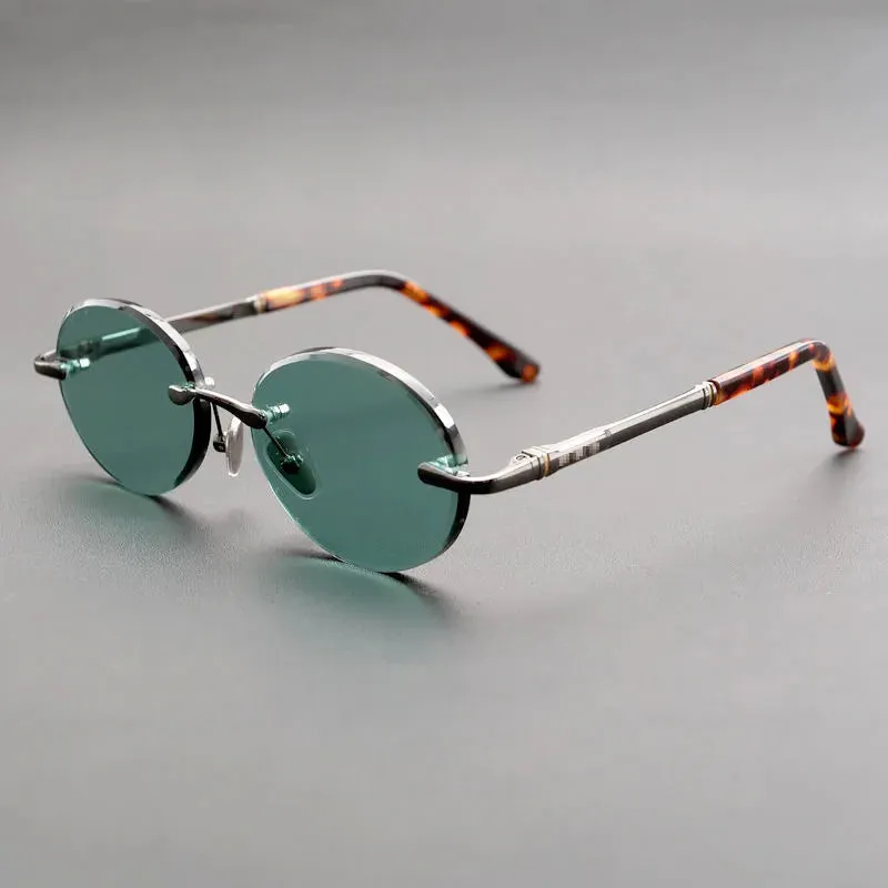 Rimless Stone Sunglasses with UV Protection - VazRobe