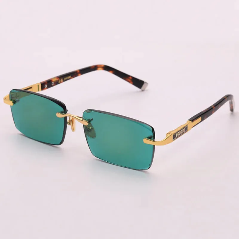 Rimless Stone Sunglasses with UV Protection - VazRobe