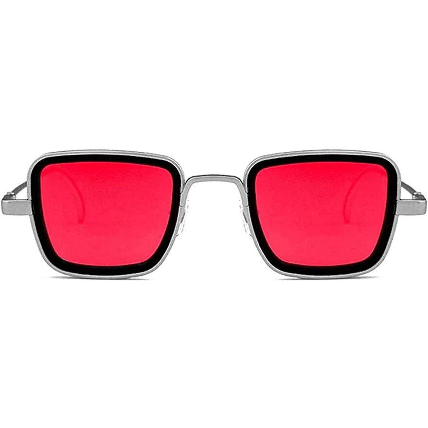 RMKK Retro Square Sunglasses (For Men & Women, Red)