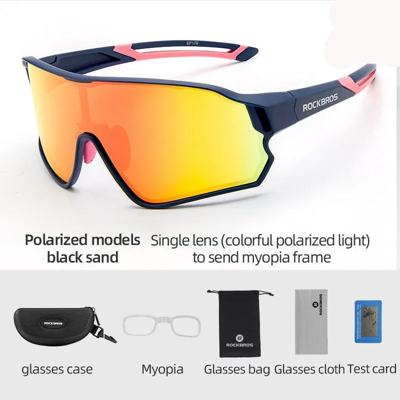 ROCKBROS Photochromic Bike Sunglasses UV400 Sports Sunglasses for Men & Women Anti Glare
