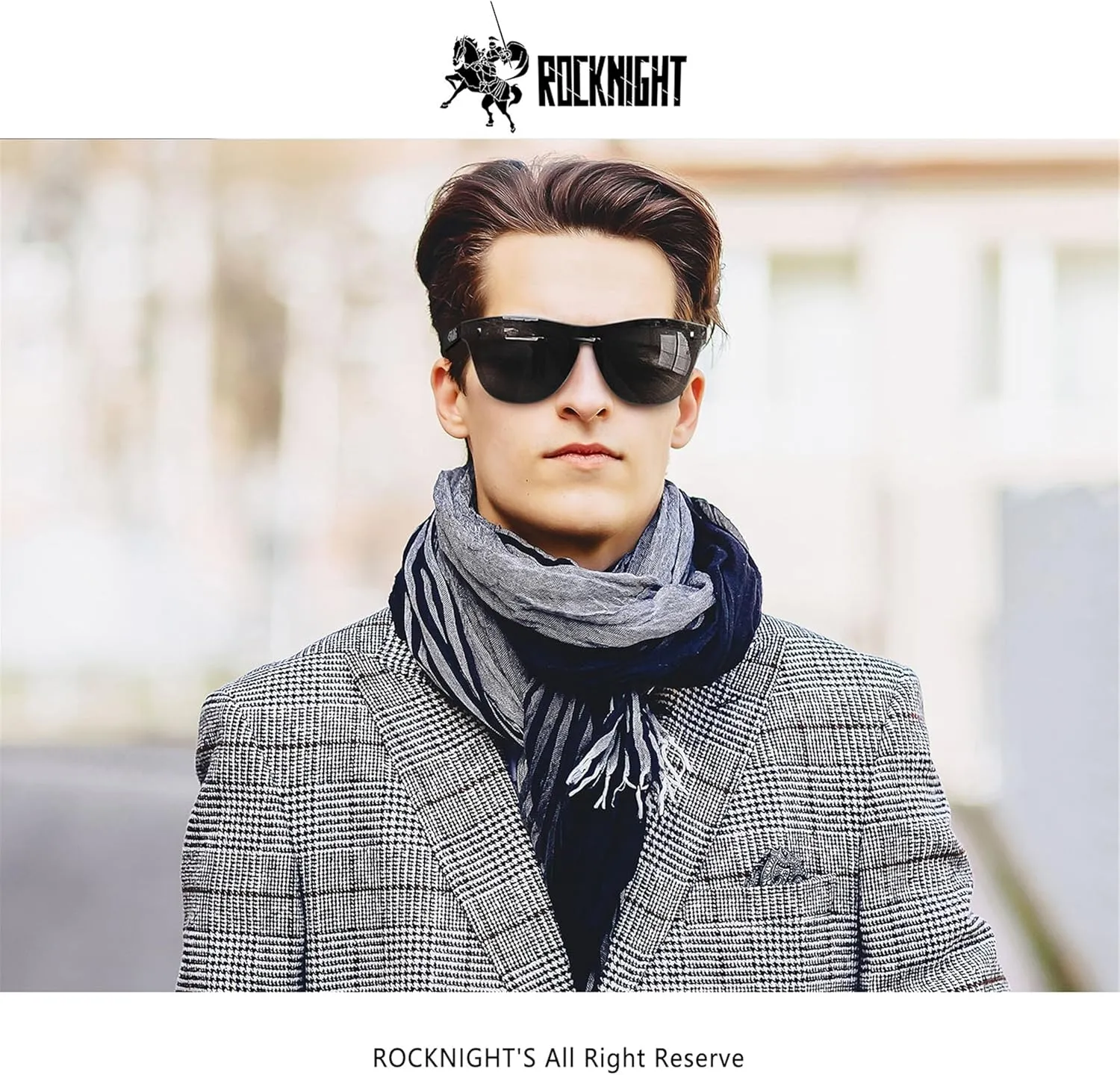 ROCKNIGHT Driving Fashion HD Polarized UV400 Protection Anti Glare Sunglasses TR90 Frame Lightweight Beach Hiking