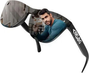 ROCKNIGHT Driving Fashion HD Polarized UV400 Protection Anti Glare Sunglasses TR90 Frame Lightweight Beach Hiking