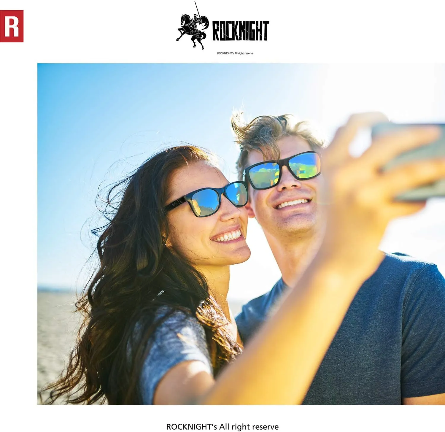 ROCKNIGHT HD Polarized Driving Sunglasses UV400 Protection Lightweight Al-Mg Metal Frame Outdoor Casual 60mm