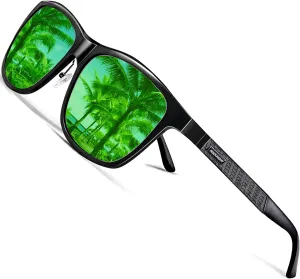 ROCKNIGHT HD Polarized Driving Sunglasses UV400 Protection Lightweight Al-Mg Metal Frame Outdoor Casual 60mm