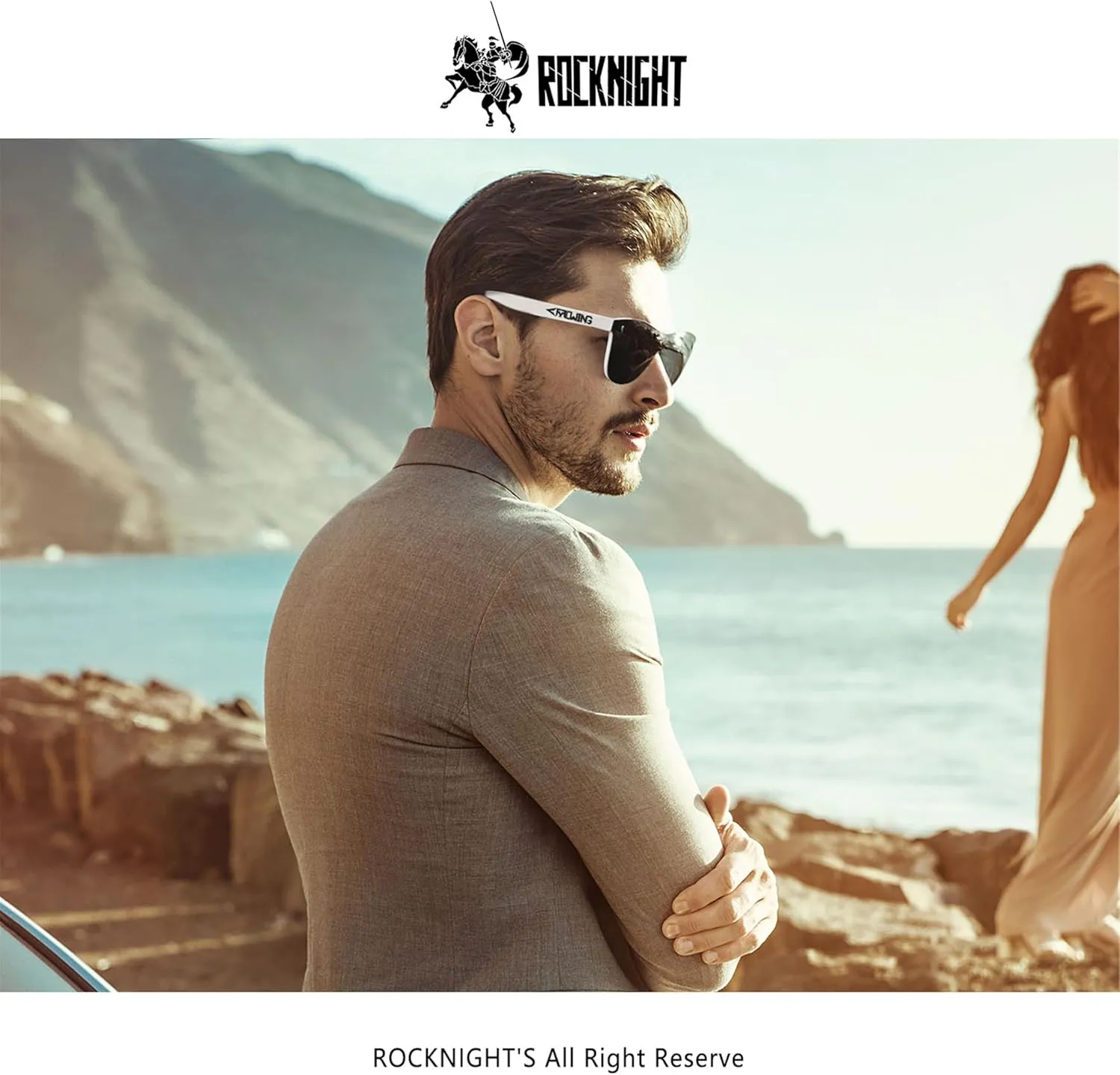 ROCKNIGHT HD Polarized UV400 Protection Anti Glare Sunglasses TR90 Frame Lightweight Beach Driving