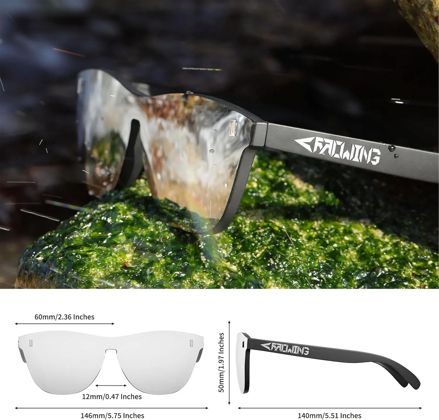 ROCKNIGHT HD Polarized UV400 Protection Anti Glare Sunglasses TR90 Frame Lightweight Beach Driving