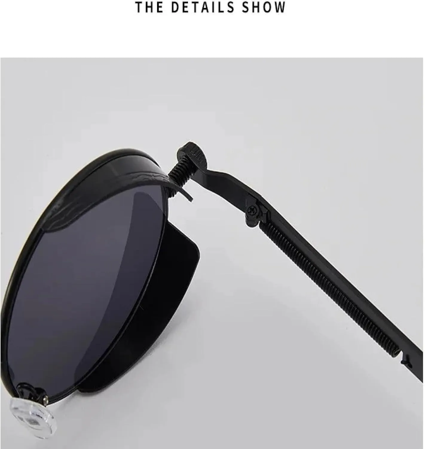 Round Frame Sunglasses for Men Women Fashion Vintage Spring Lens Uv400
