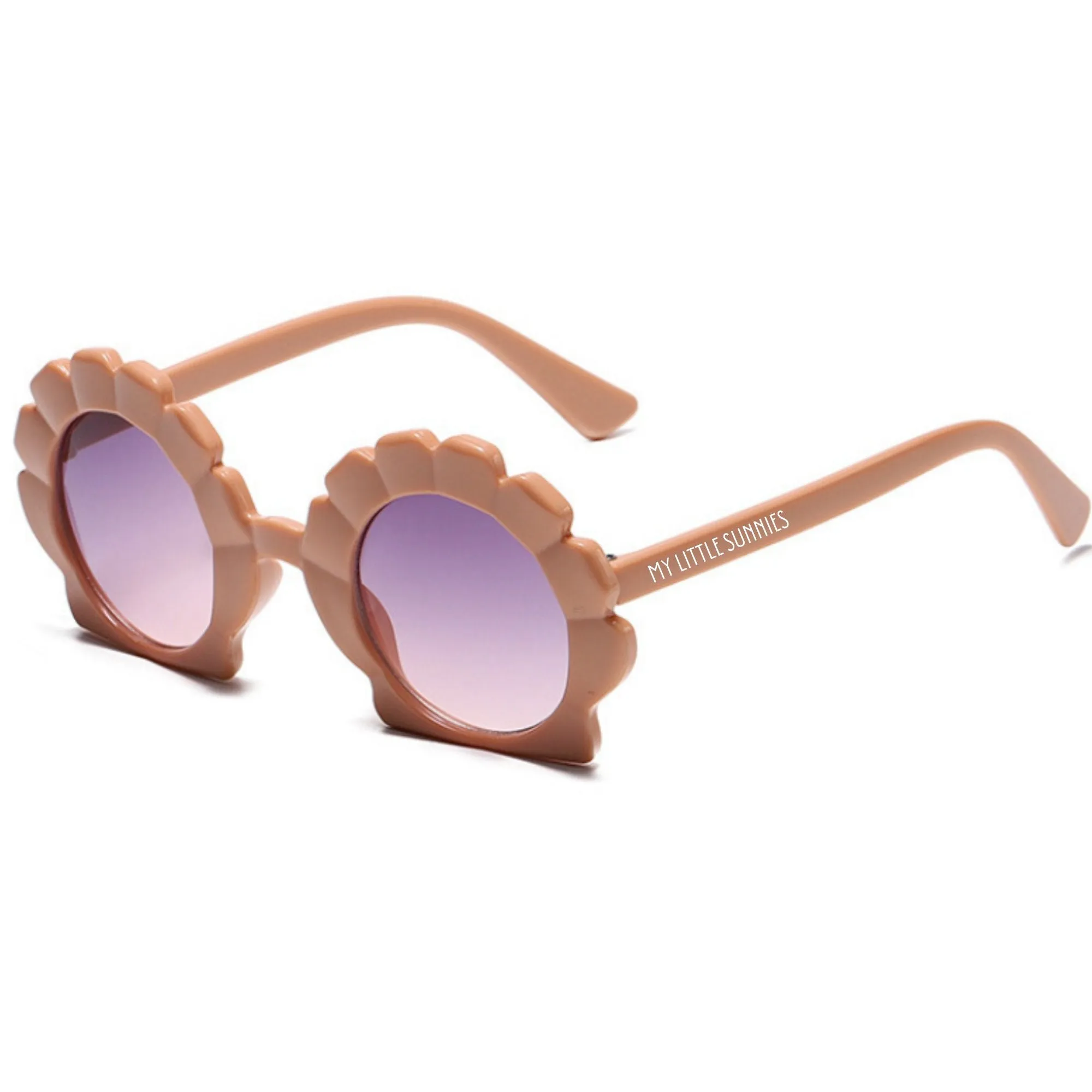 Round Seashell Sunglasses - Nude