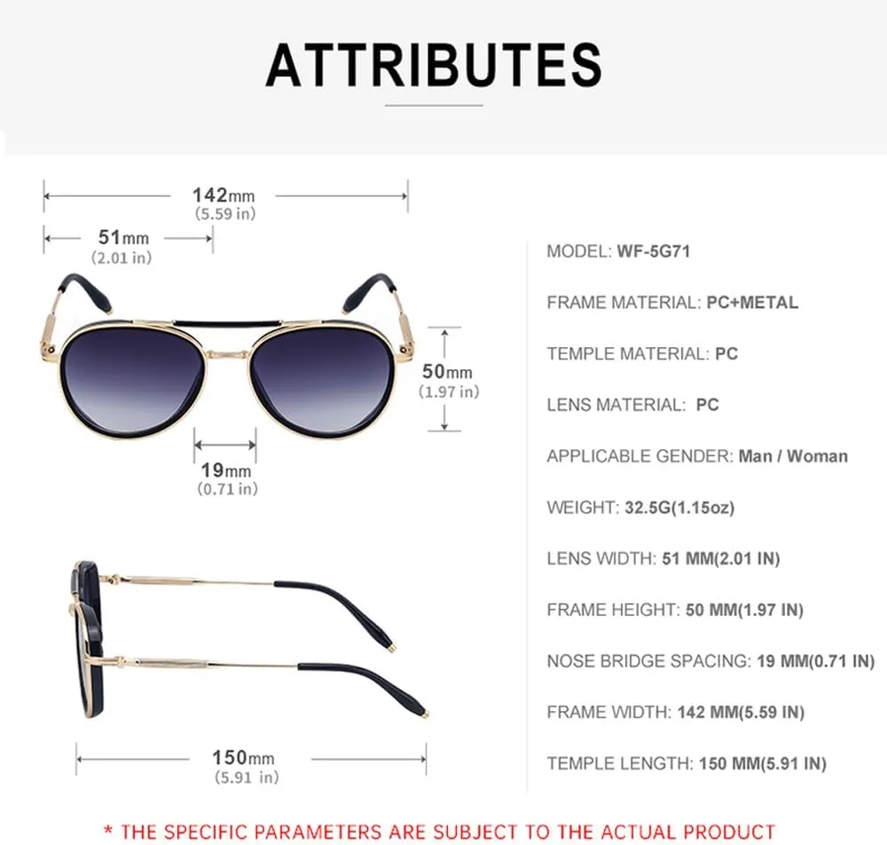 Round Steampunk Sunglasses Men Luxury Oval Punk Sun Glasses For Male Vintage Metal Frame Eyewear Shades UV400