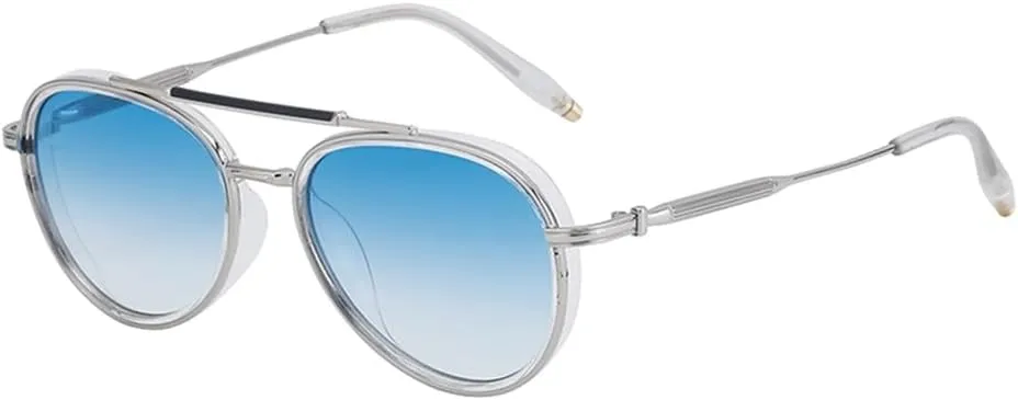Round Steampunk Sunglasses Men Oval Punk Sun Glasses For Male Vintage Metal Frame Eyewear Shades UV400