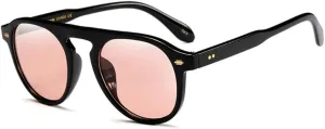 Round Sunglasses Women Men Vintage Circle Eyewear Plastic Sun Glasses Shades