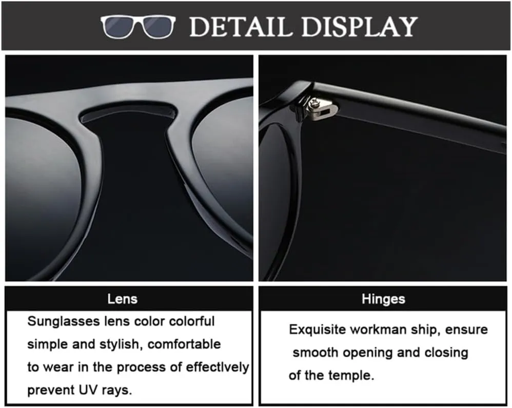 Round Sunglasses Women Men Vintage Circle Eyewear Plastic Sun Glasses Shades