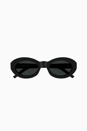 Saint Laurent Oval Sunglasses - Black