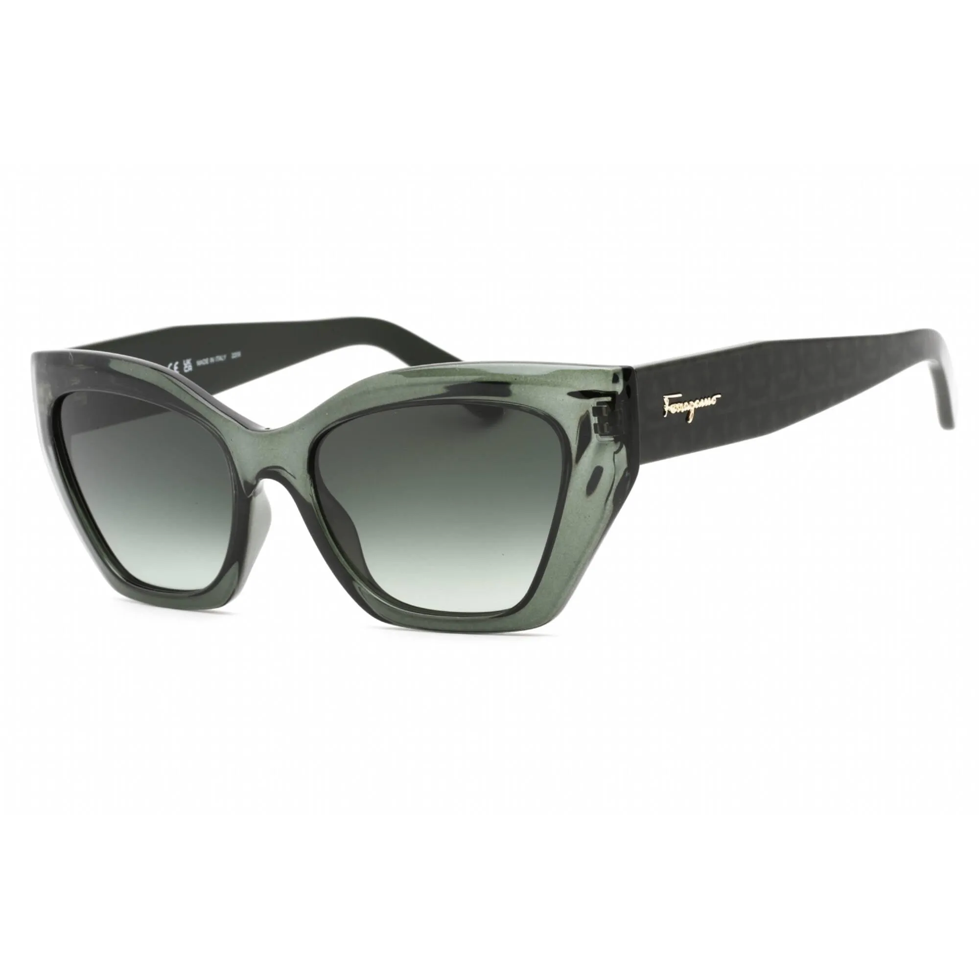 Salvatore Ferragamo Women's Sunglasses - Transparent Forest Green Frame | SF1043S 316