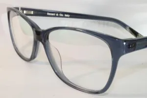 S&C Grace Light Blue Clear Demo Fashion Italy Acetate Eyeglasses