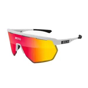 SCICON Aerowing Eyewear - White Gloss/Multimirror Red