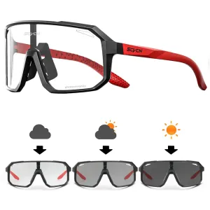 SCVCN New  Photochromic Men Cycling Sunglasses Women UV400 Eyewear Sport Running Road Bicycle Glasses Mountain Bike Goggles