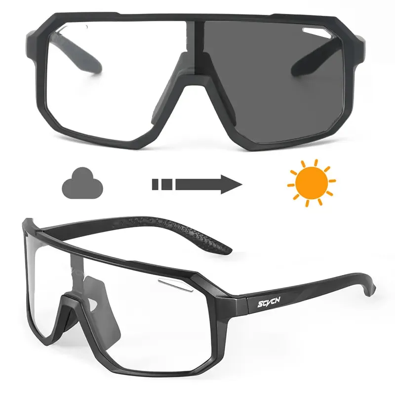 SCVCN Photochromic Cycling Sunglasses for Men Women Outdoor Bike Sports Glasses Road MTB Bicycle Eyewear UV400 Goggles with Case
