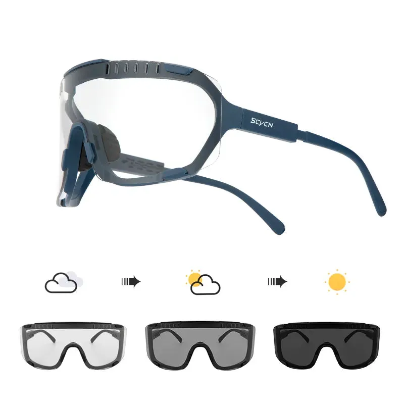 SCVCN Photochromic Sunglasses for Men Cycling Glasses Mountain Bike Road Bicycle Eyewear Pock Cycle Goggles UV400 MTB Biking