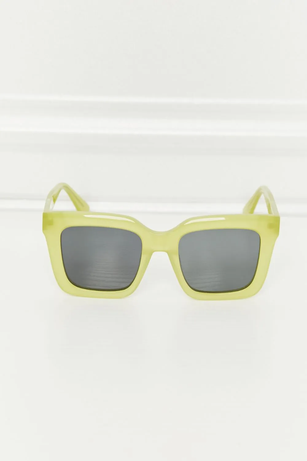 Selfie Sunday Square TAC Polarization Lens Sunglasses - in green