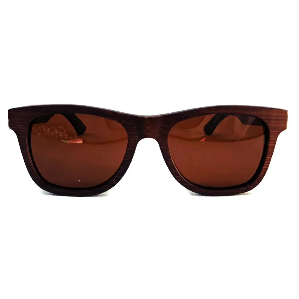 Sienna Wooden Sunglasses, Tea Polarized Lenses