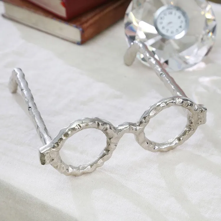 Silver Aluminum Eyeglasses Sculpture