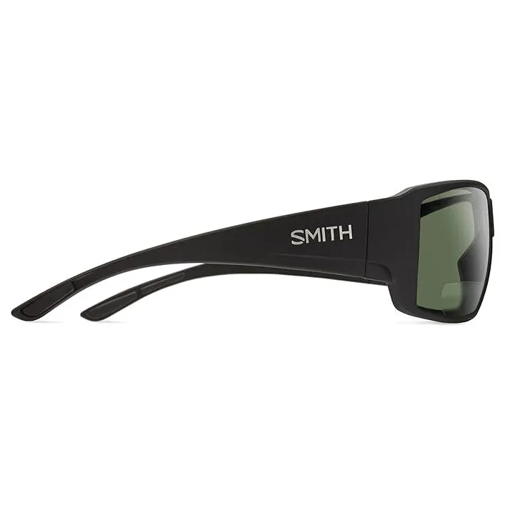 Smith Unisex Polarized Gray Green Carbonic 200 Lens Matte Black Frame Guide's Choice Bifocal Sunglasses - 20494701t62M9