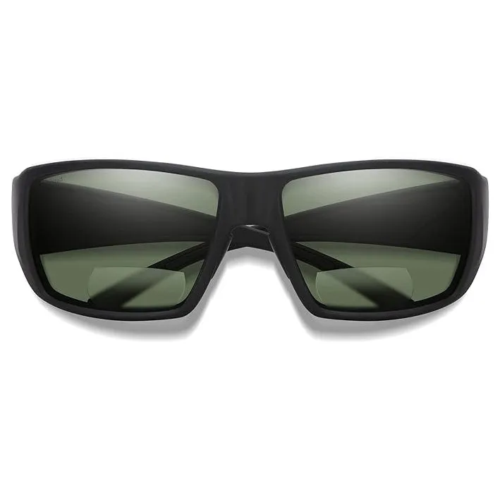 Smith Unisex Polarized Gray Green Carbonic 200 Lens Matte Black Frame Guide's Choice Bifocal Sunglasses - 20494701t62M9