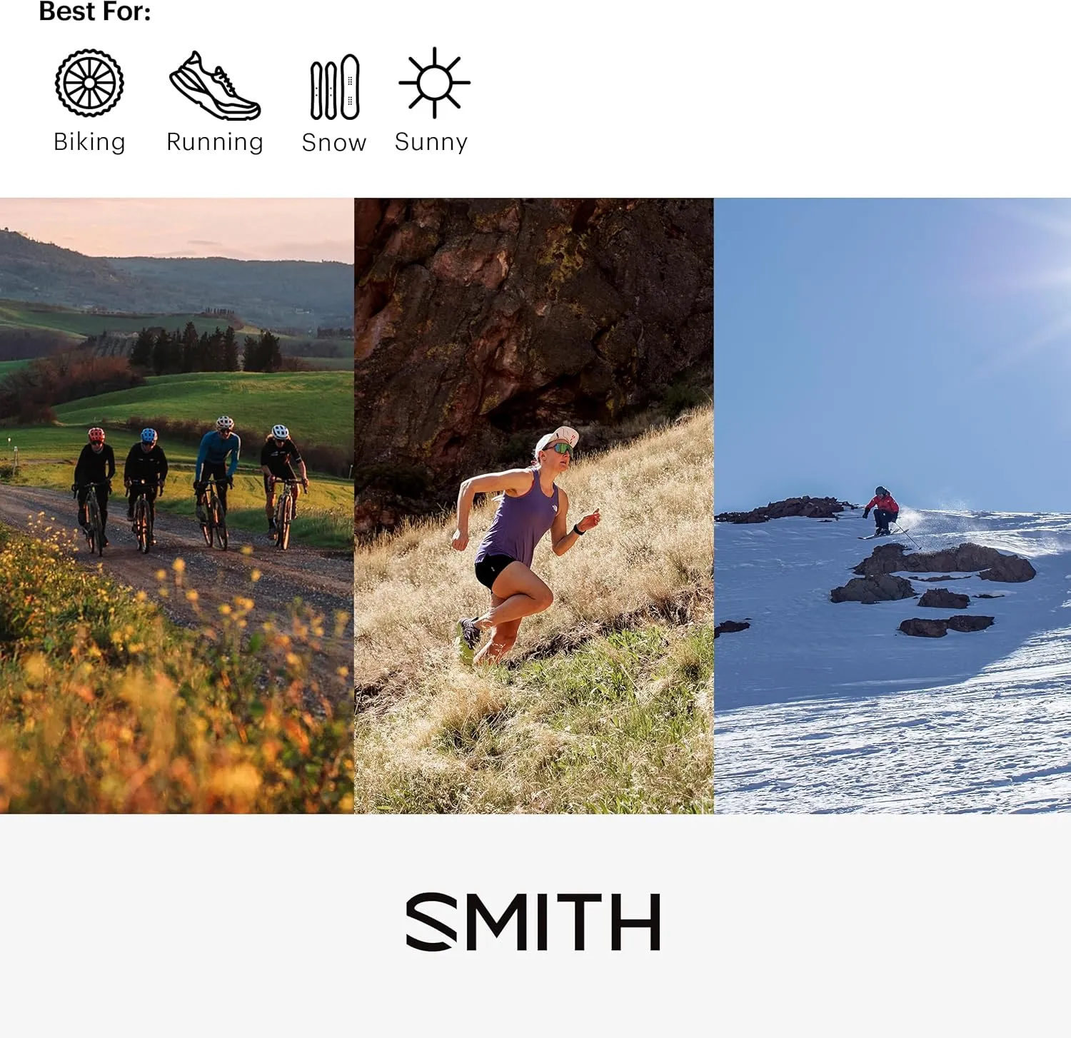 SMITH Wildcat Sunglasses with ChromaPop Shield Lens  Performance Sports Sunglasses for Biking & More  For Men & Women